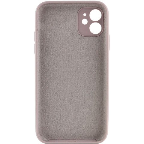 Чохол Silicone Case Full Camera Protective (AA) NO LOGO для Apple iPhone 12 (6.1") Сірий / Lavender