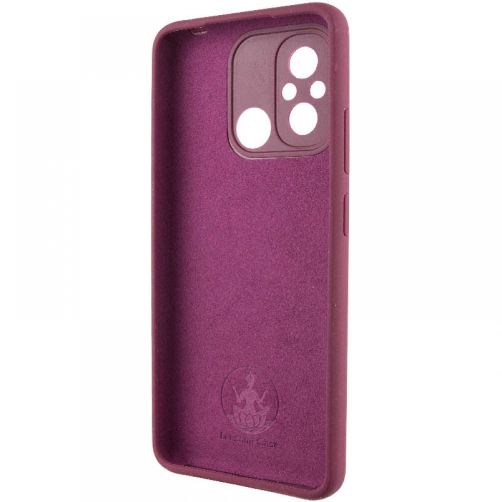 Чохол Silicone Cover Lakshmi Full Camera (AAA) для Xiaomi Redmi 12C Бордовий / Plum