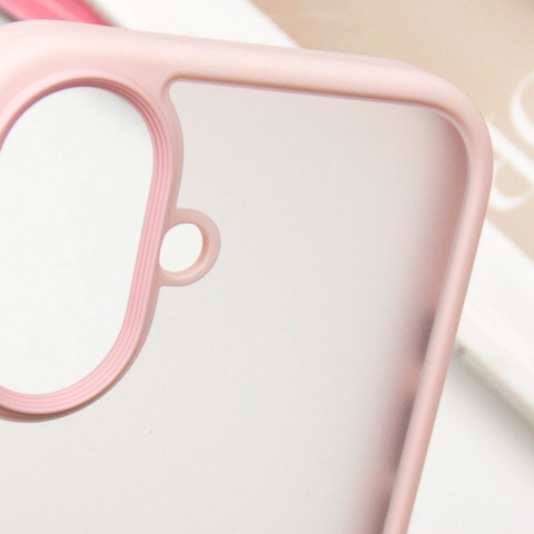 TPU+PC чохол Metal Buttons для Apple iPhone 16 (6.1") Рожевий