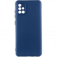 Чохол TPU GETMAN Liquid Silk Full Camera для Samsung Galaxy A51 Синій / Navy Blue