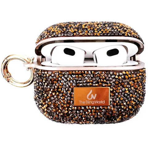 TPU чохол Bling World Rock Diamond для навушників AirPods 3 Золотий