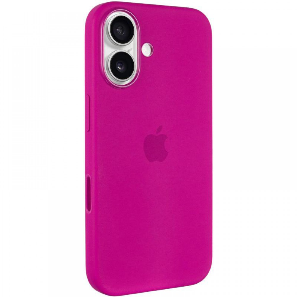 Чохол Silicone case (AAA) with Magsafe and Animation (button) для Apple iPhone 16 Plus (6.7") Fuchsia