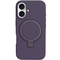 Чохол Silicone Case Full Protective NO LOGO with Ring для Apple iPhone 16 Plus (6.7") Purple
