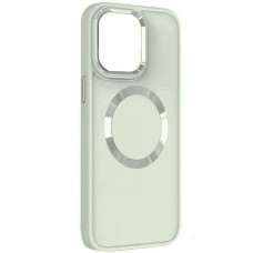 TPU чохол Bonbon Metal Style with MagSafe для Apple iPhone 14 (6.1") Білий / White