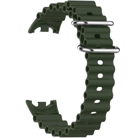 Ремінець Ocean Band для Xiaomi Mi Band 9/8/10 Зелений / Dark Olive