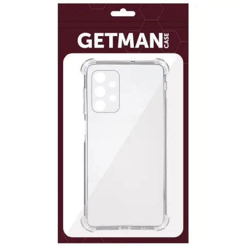 TPU чохол GETMAN Ease logo посилені кути Full Camera для Samsung Galaxy A13 4G Безбарвний (прозорий)