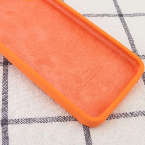 Чохол Silicone Case Square Full Camera Protective (AA) NOLOGO для Apple iPhone XR (6.1") Помаранчевий / Papaya