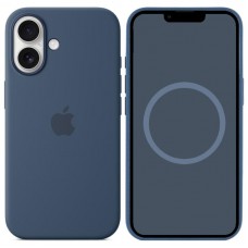 Чохол Silicone case (AAA) with Magsafe and Animation для Apple iPhone 16 Plus (6.7") Denim