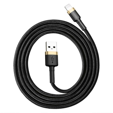 Дата кабель Baseus Cafule Lightning Cable 2.4A (1m) (CALKLF-B) Золотий / Чорний