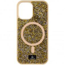 TPU чохол Bling World Rock Diamond with MagSafe для Apple iPhone 12 Pro Max (6.7") Gold