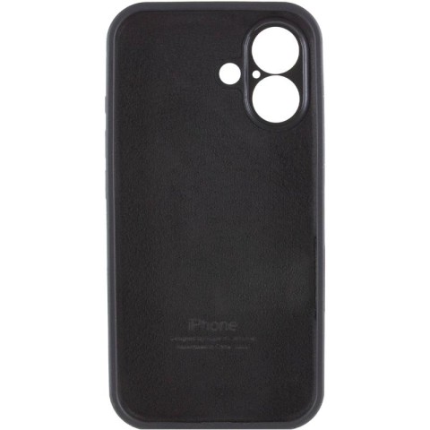 Чохол Silicone Case Full Camera Protective (AA) для Apple iPhone 16 (6.1") Чорний / Black