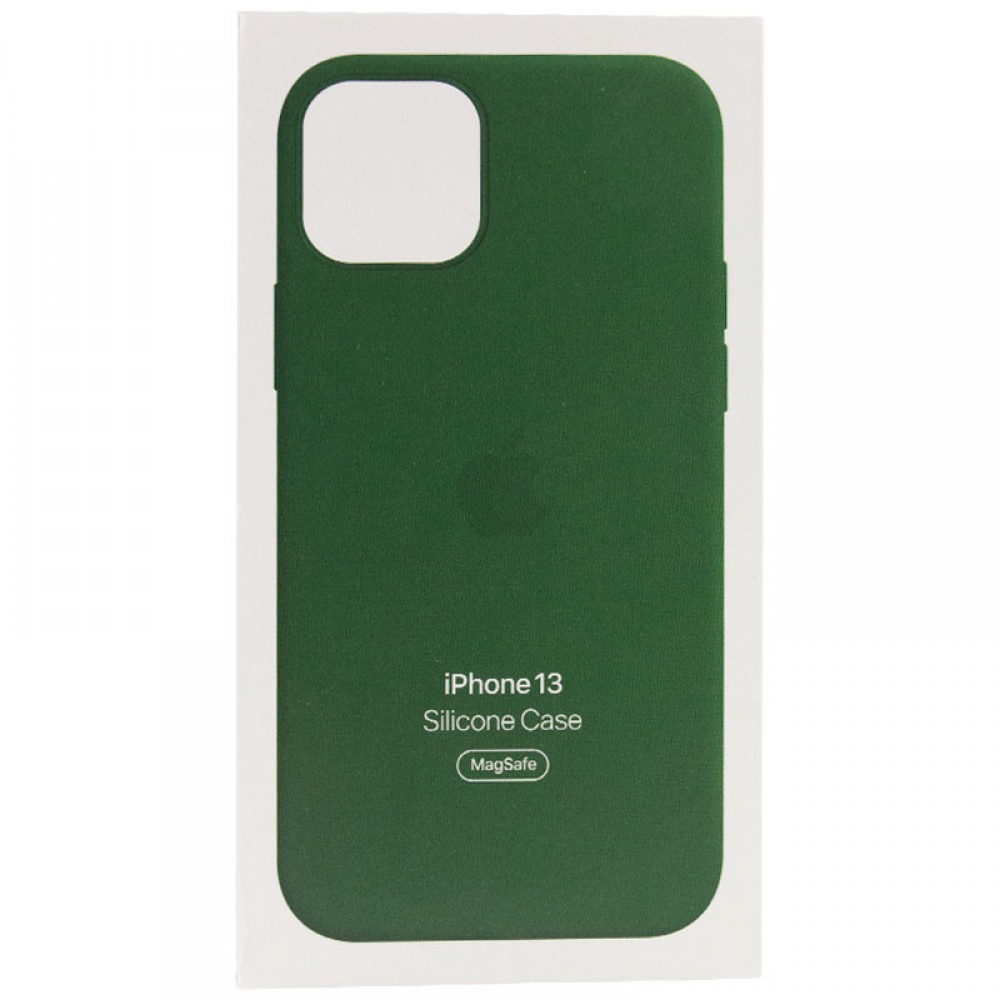 Чохол Silicone case (AAA) with Magsafe and Animation для Apple iPhone 13 (6.1") Зелений / Clover
