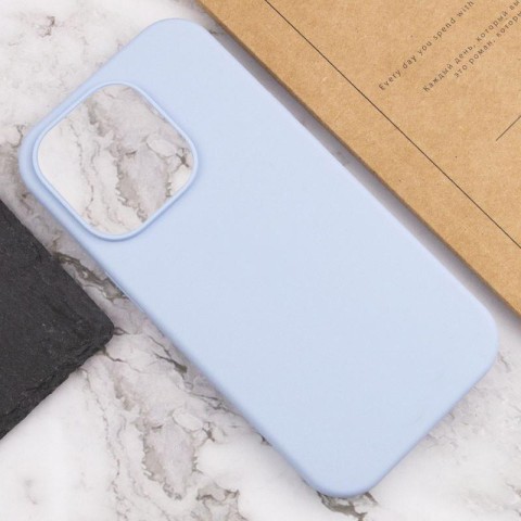 Чохол Silicone Case Full Protective (AA) NO LOGO для Apple iPhone 13 Pro Max (6.7") Блакитний / Lilac Blue