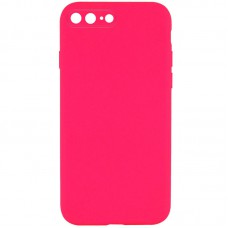 Silicone Case Square Full Camera Protective (AA) NOLOGO для Apple iPhone 7 plus / 8 plus (5.5") Рожевий / Barbie pink