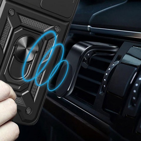 Чохол Ummi Camshield Serge Ring для Xiaomi Redmi Note 10 / Note 10s / Poco M5s Чорний