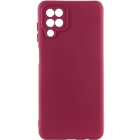 Чохол Silicone Cover Ummi Lakshmi Full Camera (AA) для Samsung Galaxy A12 Бордовий / Marsala