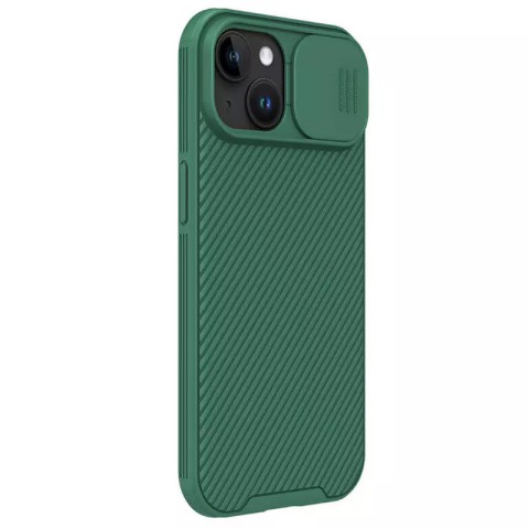 Карбонова накладка Nillkin CamShield Pro для Apple iPhone 15 (6.1") Deep Green