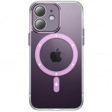 Чохол TPU+PC Colorful with MagSafe для Apple iPhone 12 (6.1") Pink