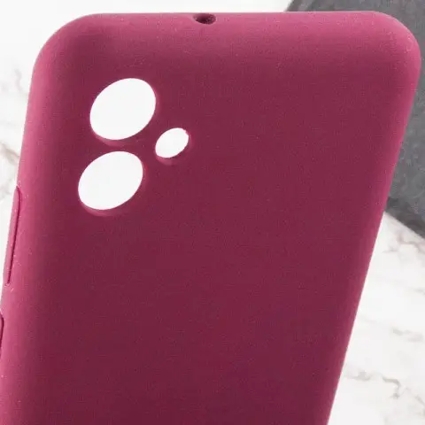 Чохол Silicone Cover Lakshmi Full Camera (AAA) для Samsung Galaxy A04e Бордовий / Plum