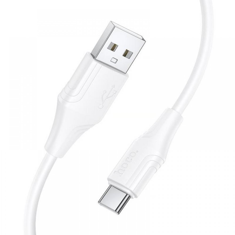 Дата кабель Hoco X124 Bien silicone USB to Type-C 3A (1m) White