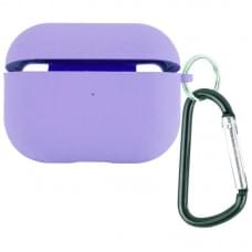 Силіконовий футляр з мікрофіброю для навушників Airpods Pro 3 Бузковий / Dasheen