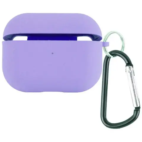 Силіконовий футляр з мікрофіброю для навушників Airpods Pro 3 Бузковий / Dasheen