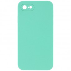 Silicone Case Square Full Camera Protective (AA) NOLOGO для Apple iPhone 7 / 8 / SE (2020) (4.7") Бірюзовий / Turquoise