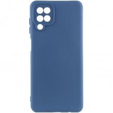 Чохол TPU GETMAN Liquid Silk Full Camera для Samsung Galaxy A12 Синій / Navy Blue
