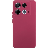 Чохол TPU GETMAN Liquid Silk Full Camera для Infinix Note 40 4G Бордовий / Marsala