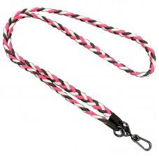 Плетенный шнурок (5мм) 120см Rose / Red / Black