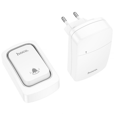 Дверний звонок Hoco HI26 EcoBell self-powered wireless doorbell White