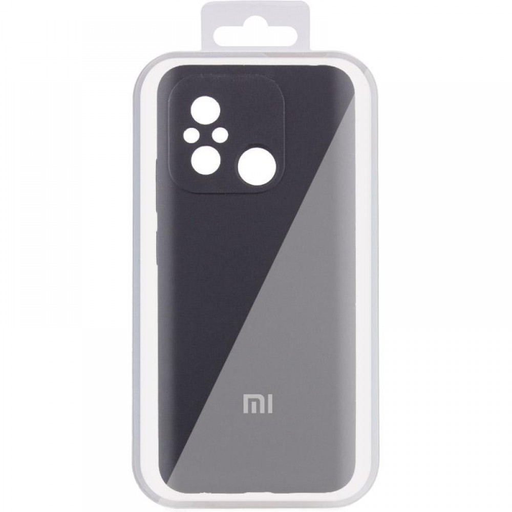 Чохол Silicone Cover Lakshmi Full Camera (AA) with logo для Xiaomi Redmi 12C / Poco C55 Чорний / Black