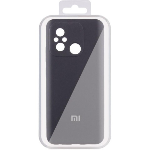 Чохол Silicone Cover Lakshmi Full Camera (AA) with logo для Xiaomi Redmi 12C / Poco C55 Чорний / Black