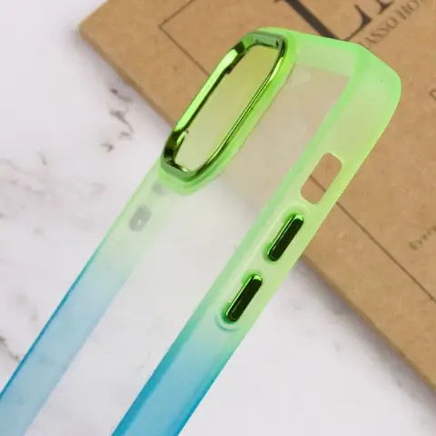 Чохол TPU+PC Fresh sip series для Apple iPhone 14 Plus (6.7") Бірюзовий / Лимонний