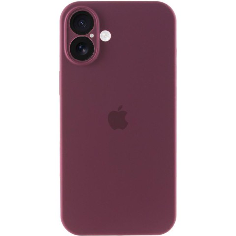Чохол Silicone Case Full Camera Protective (AA) для Apple iPhone 17 (6.3") Бордовий / Plum