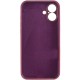 Чохол Silicone Case Full Camera Protective (AA) для Apple iPhone 16 Plus (6.7") Бордовий / Plum