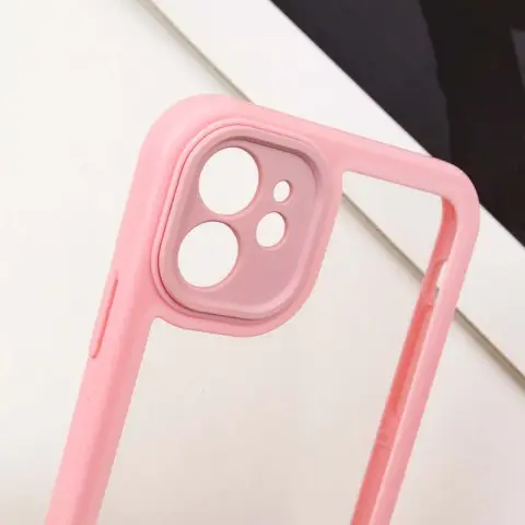 TPU чехол Transparent + Colour 1,5mm для Apple iPhone 12 (6.1")
