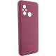 Чохол Silicone Cover Lakshmi Full Camera (AAA) для Xiaomi Redmi 12C Бордовий / Plum