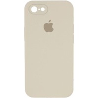 Чохол Silicone Case Square Full Camera Protective (AA) для Apple iPhone 7/8/SE (2020) (4.7") Бежевий / Antique White