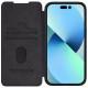 Шкіряний чохол-книжка Nillkin Qin Pro Camshield для Apple iPhone 15 (6.1") Чорний