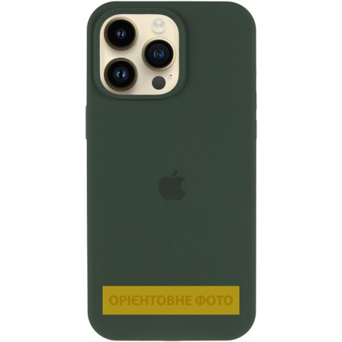 Чохол Silicone Case (AA) Logo with MagSafe для Apple iPhone 16 Pro (6.3") Зелений / Cyprus Green