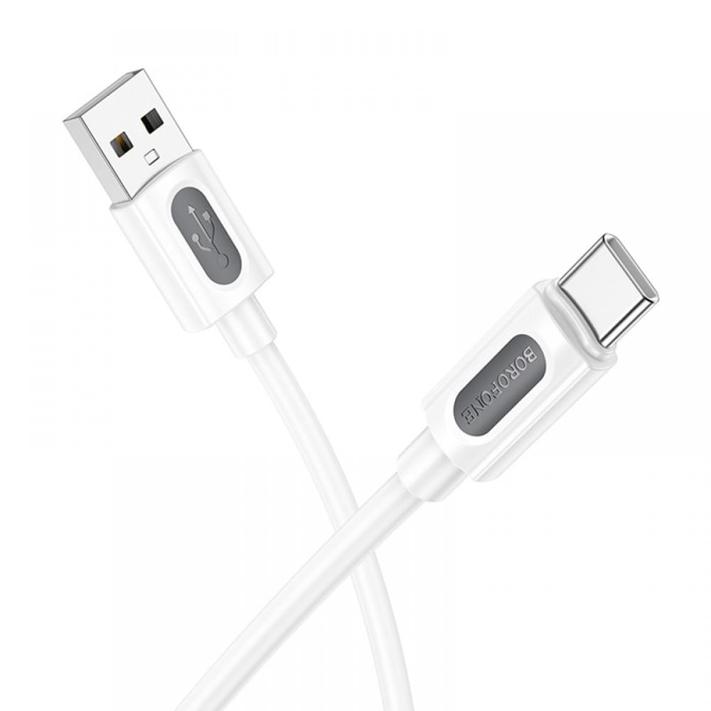 Дата кабель Borofone BX114 Structure USB to Type-C 3A (1m) White