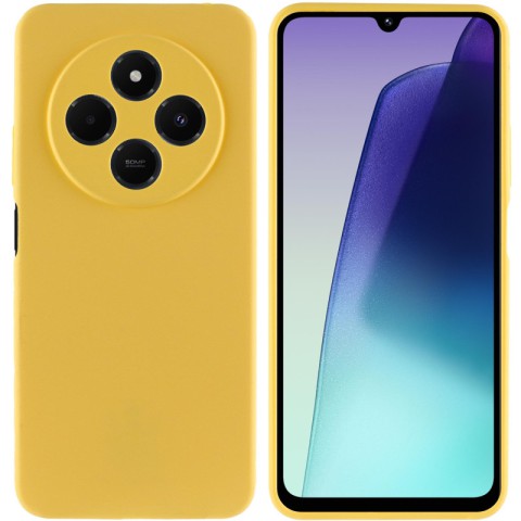 Чохол Silicone Cover Lakshmi Full Camera (AA) для Xiaomi Redmi 14C / Poco C75 Жовтий / Flash