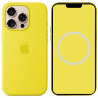 Чохол Silicone case (AAA) with Magsafe and Animation для Apple iPhone 16 Pro (6.3") Star Fruit