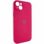 Чохол Silicone Case Full Camera Protective (AA) для Apple iPhone 13 (6.1") Червоний / Rose Red / PVH