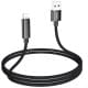 Дата кабель Hoco U125 Benefit 2.4A USB to Lightning with display (1.2m) Black
