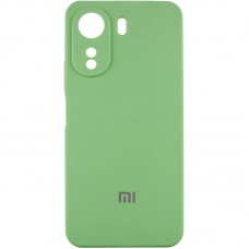 Чохол Silicone Cover Lakshmi Full Camera (AAA) with Logo для Xiaomi Redmi 13C / Poco C65 М'ятний / Mint