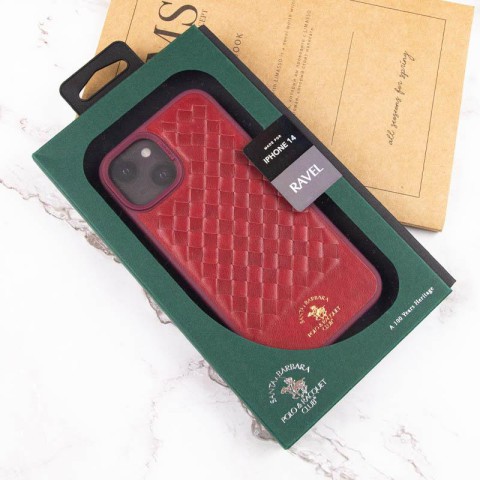 Шкіряний чохол Polo Santa Barbara для Apple iPhone 14 (6.1") Red