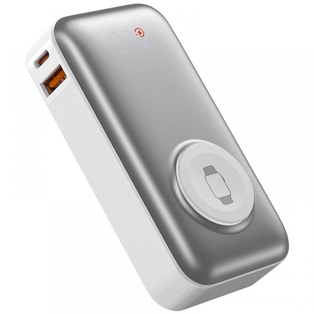 Портативний ЗП Power Bank WIWU Wi-P027 Elite 22.5W with cable 10000 mAh Silver