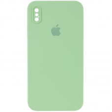 Чохол Silicone Case Square Full Camera Protective (AA) для Apple iPhone XS Max (6.5") М'ятний / Mint